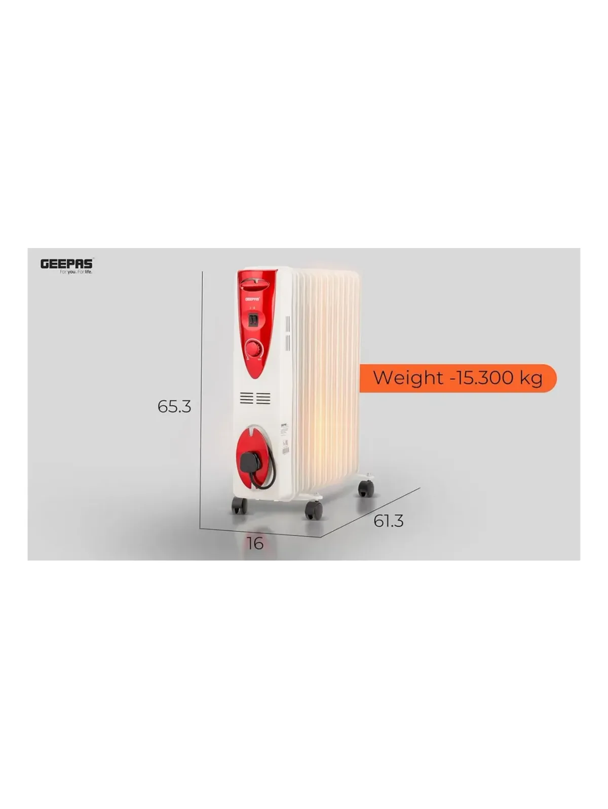 Geepas oil filled radiator heater – photo 3