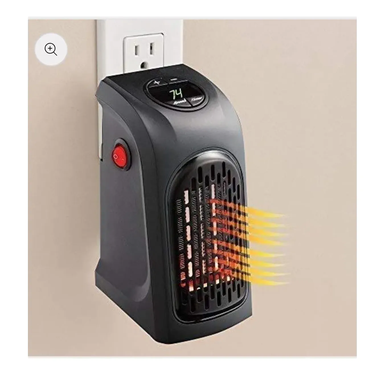 Handy heater 400 watt plug in wall outlet heater