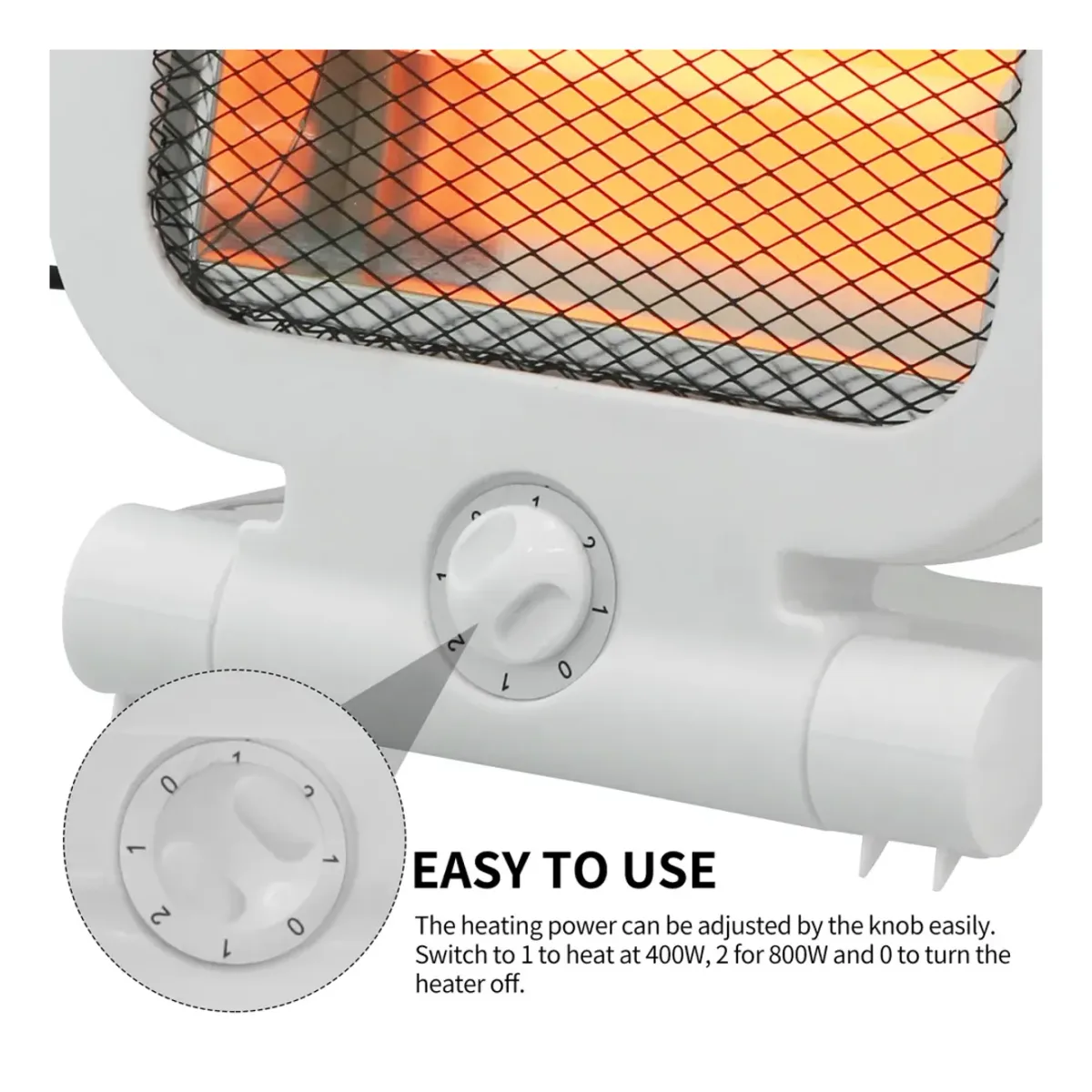Electric room heater 400 800 watt with 2 rods – photo 2